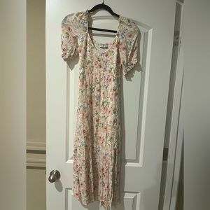 Abercrombie & Fitch midi floral smocked dress SM